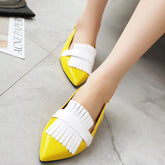 Closed-toe Tassel Flats Pointed Toe Sandals